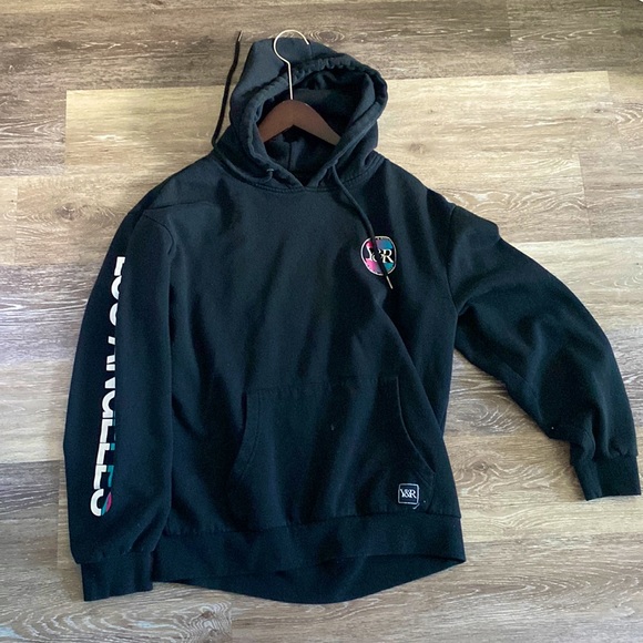 large young and reckless black hoodie with decal. - Picture 1 of 2